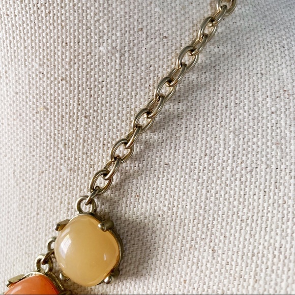 3for$15🛍 Francesca’s Peach Bubble Bib Necklace - Picture 3 of 5